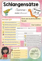 Vorschau - Arbeitsblätter - Schlangensätze: Sommer (Kl.2-3) - Deckblatt