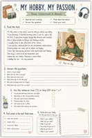 Vorschau - Arbeitsblätter - Englisch Leseverstehen: Hobbies & Free Time | 19 Lesetexte und Arbeitsblätter | Klasse 5–7 - Seite 1