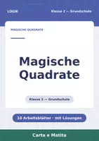 Vorschau - Arbeitsblätter - Magische Quadrate Klasse 2 — 10 Arbeitsblätter - Deckblatt