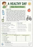 Vorschau - Arbeitsblätter - Englisch Leseverstehen: My Body, Body Parts & Health | 18 Arbeitsblätter | Reading Comprehension Klasse 5–7 - Seite 3