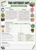 Vorschau - Arbeitsblätter - Englisch Leseverstehen: My Day – Daily Routines & Chores | 12 Arbeitsblätter | Reading Comprehension Klasse 5–7 - Seite 3