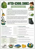 Vorschau - Arbeitsblätter - Englisch Leseverstehen: My Day – Daily Routines & Chores | 12 Arbeitsblätter | Reading Comprehension Klasse 5–7 - Seite 2