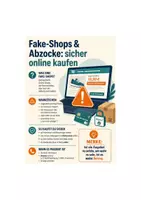 Vorschau - Poster - Fake-Shops & Abzocke: sicher online kaufen - Spickzettel / Poster / Zusammenfassung - Deckblatt