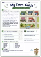Vorschau - Arbeitsblätter - Englisch Leseverstehen: My Town | 13 Lesetexte zu Orten, Geschäften & Wegbeschreibungen | Klasse 5–7 - Seite 3