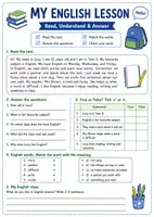Vorschau - Arbeitsblätter - Englisch Leseverstehen: School & Subjects | 18 Lesetexte und Arbeitsblätter | Reading Comprehension Klasse 5–7 - Seite 2