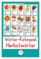 Vorschau - Spiele - Wörter-Ratespiel. Herbstwörter - Deckblatt