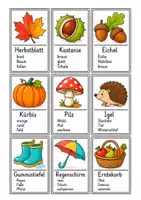 Vorschau - Spiele - Wörter-Ratespiel. Herbstwörter - Seite 1