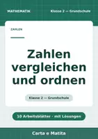 Vorschau - Arbeitsblätter - Zahlen vergleichen und ordnen — Klasse 2 - Deckblatt