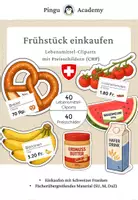 Vorschau - Poster - Einkaufssituation - Rechnen mit Geld (CHF) - Cliparts - Deckblatt