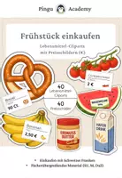Vorschau - Präsentationen/Tafelbilder - Einkaufssituation-Rechnen mit Geld (€) - Cliparts - Deckblatt