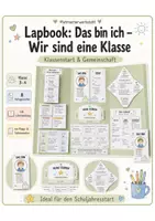 Vorschau - Mal- und Bastelvorlagen - Lapbook - Vorstellung - Klassenrat - Ich bin - Schulstart - Deckblatt