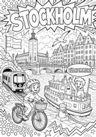 Vorschau - Mal- und Bastelvorlagen - Schweden MEGABUNDLE - Wissenskartei, Lückentext, Steckbrief, Suchsel, Quizkarten, Arbeitsblätter, POP Art Malvorlagen - Seite 3