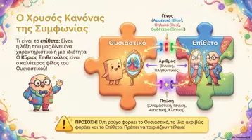 Προεπισκόπηση - Υποστηρικτικό υλικό / Ειδική αγωγή - Οδηγός Επιθέτων – Γένη, Καταλήξεις & Πίνακες Κλίσεων - Σελίδα 2