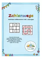 Vorschau - Arbeitsblätter - Zahlenwege finden (mehrfach differenziert) - Deckblatt