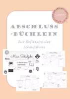 Vorschau - Unterrichtsreihen - Abschlussbüchlein zur Reflexion des Schuljahres im Sketchnote-Stil (schwarz/weiß) - Deckblatt