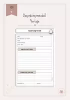 Vorschau - Anderer Materialtyp - Gesprächsprotokoll: Vorlage für Elterngespräche - Deckblatt
