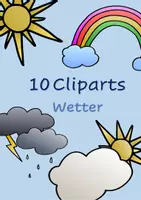 Vorschau - selbst erstellte Cliparts/Grafiken - 10 Wetter Cliparts für Tafelbilder etc. - Deckblatt