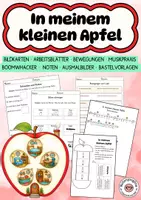 Vorschau - Mal- und Bastelvorlagen - In meinem kleinen Apfel Liederarbeitung Bildkarten Arbeitsblätter etc. - Deckblatt