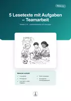 Vorschau - Arbeitsblätter - Teamarbeit – 5 Lesetexte mit Aufgaben | Klasse 3–4 - Deckblatt