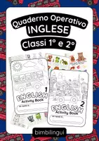 anteprima - Materiale di supporto/inclusione - QUADERNO OPERATIVO INGLESE 1 e 2 - Prima e Seconda Primaria - Pagina di copertina