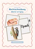 Vorschau - Spiele - Spiel | Rechtschreibung Wörter mit Sp/sp - Deckblatt