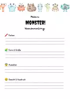 Vorschau - Arbeitsblätter - Monster gesucht - Kreative Schreibaufgabe zu Adjektiven - Seite 2