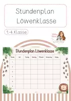 Vorschau - Poster - Stundenplan Löwenklasse - Deckblatt