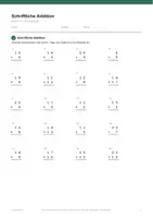 Vorschau - Arbeitsblätter - Schriftliche Addition — Klasse 1 - Seite 2
