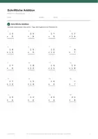 Vorschau - Arbeitsblätter - Schriftliche Addition — Klasse 1 - Seite 3