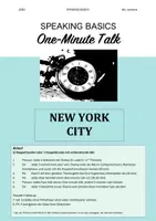 Vorschau - Stundenentwürfe - One-Minute Talk New York City - Deckblatt