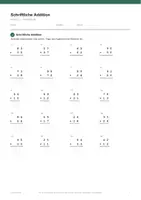 Vorschau - Arbeitsblätter - Schriftliche Addition — Klasse 2 - Seite 1