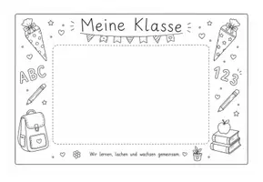 Vorschau - Mal- und Bastelvorlagen - Einschulung - Bilderrahmen zum Ausmalen - Seite 3