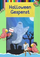 Vorschau - Mal- und Bastelvorlagen - Kunst Halloween, Gespenst malen und tupfen, Herbst - Deckblatt