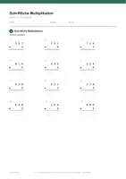Vorschau - Arbeitsblätter - Schriftliche Multiplikation — Klasse 3 - Seite 1