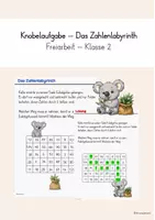 Vorschau - Arbeitsblätter - Knobelaufgabe Zahlenlabyrinth - Teilbarkeit I Freiarbeit - Deckblatt