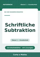 Vorschau - Arbeitsblätter - Schriftliche Subtraktion — Klasse 1 - Deckblatt