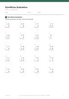 Vorschau - Arbeitsblätter - Schriftliche Subtraktion — Klasse 1 - Seite 3