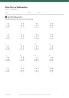 Vorschau - Arbeitsblätter - Schriftliche Subtraktion — Klasse 2 - Seite 3