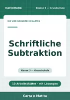Vorschau - Arbeitsblätter - Schriftliche Subtraktion — Klasse 3 - Deckblatt
