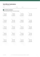 Vorschau - Arbeitsblätter - Schriftliche Subtraktion — Klasse 3 - Seite 3