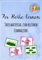 Vorschau - Präsentationen/Tafelbilder - 7er Reihe lernen - Tafelmaterial für das kleine Einmaleins - Deckblatt