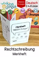 Vorschau - Arbeitsblätter - Rechtschreibung FRESCH | Merkheft Deutsch Klasse 2-4 | Rechtschreibstrategien Grundschule - Deckblatt