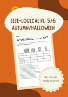 Vorschau - Arbeitsblätter - FREEBIE: Read & Solve Logical „Autumn/Fall & Halloween“ (Niveau Mittel + Lösung) | Englisch - Deckblatt