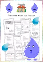 Vorschau - Arbeitsblätter - Wasser: Forscherheft mit Experimenten & Lösungen - Sachunterricht - Kl. 3/4 - Deckblatt