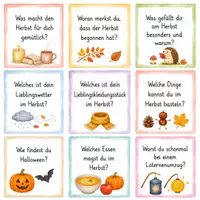 Vorschau - Fördermaterial/Inklusion - 81 Herbst Gesprächskarten DaZ | Sprechen, Schreiben & Erzählen | Herbst, Tiere, Halloween & Sankt Martin - Seite 2