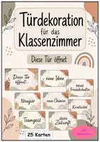 Vorschau - Mal- und Bastelvorlagen - Türdekoration für das Klassenzimmer - Schulstart - Diese Tür öffnet... - Deckblatt