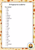 Voorbeeld - knijpkaarten eindletter - thema herfst - Pagina 2