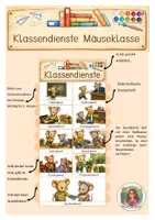 Vorschau - Poster - Klassendienste Mäuseklasse A3 und A4 - Deckblatt