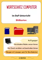 Vista previa - Refuerzo / NEE / Materiales de apoyo - Tarjetas visuales: Vocabulario ordenadores (alemán) - Portada