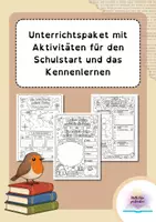 Vorschau - Arbeitsblätter - Unterrichtspaket mit Aktivitäten für den Schulstart und das Kennenlernen - Deckblatt